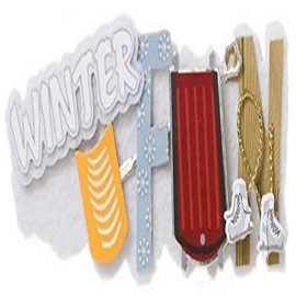 Karen Foster Design Short Stack Scrapbooking Tiles, Winter Fun