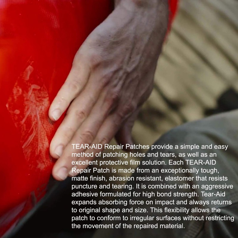 TEAR-AID Underwater Repair Kit, Type B Clear Patch for Vinyl