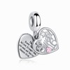 MiWangLing Sweet 16 Dangle Charm Double Heart Encouragement Bead for