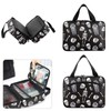 YNNALE Sewing Supply Organizer Bag, Gothic Skull Skeleton Coffin Black