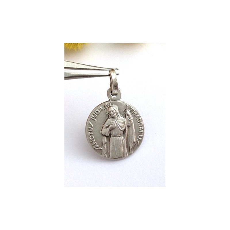 I G J Medal of Saint Jude Thaddeus Sterling Silver