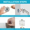 GOLSPARK Modern Crystal Bathroom Vanity Light, 3-Light Brushed Nickel Vanity