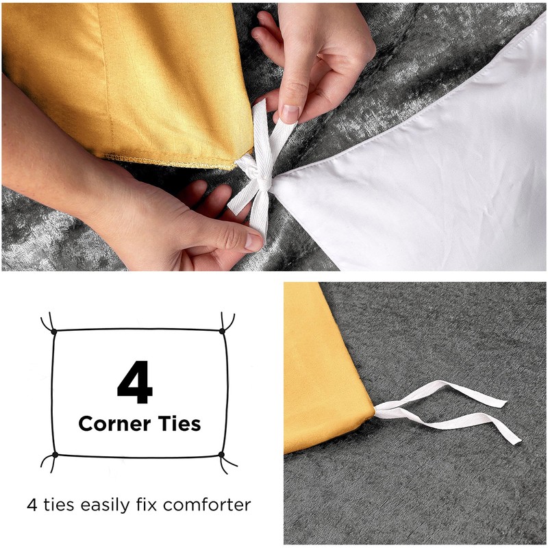 MOONLIGHT20015 Single Duvet Cover - Ochre Solid Soft Single Bedding