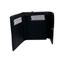 Velluci Pelle Genuine Leather Men's Wallet, RFID Genuine Leather Wallet (Black)