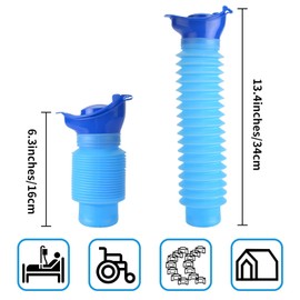 AIYONG Unisex Potty Urinal for Car Camping Outdoor Travel Urinal for Men and Women Incontinece Pee Bottle Plastic Urinals Old Man Child (750 ml) (Blue)
