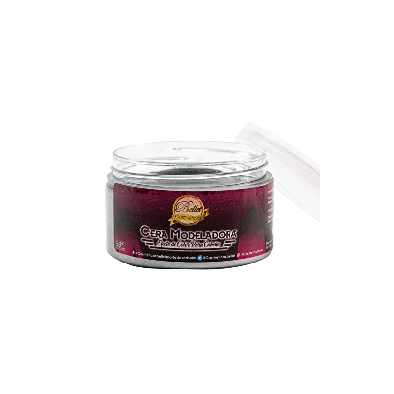 Bellet Cera Modeladora para Cabello con Color Plata, 120 gr