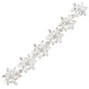 FINGERINSPIRE Shiny Flower Glass Rhinestone Collar Trim (Platinum, 21.2 x