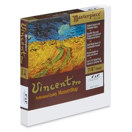 Masterpiece Artist Canvas 42001 Vincent PRO 7/8" Deep, 4" x 4", Linen 12.0oz - 4X - Vintage Acrylic Primed