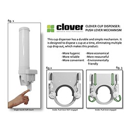 Clover Water Dispenser Touch Lever Cup Dispenser