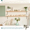 Lounsweer 8 Pcs Heavy Duty Antique Brass Shelf Brackets 8''