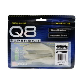 Q8 Super Bait-Paddle Tail - White Pearl