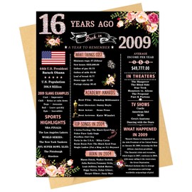 Sweet 16 Birthday Card Gifts for Girls Her, Happy 16th Birthday Decorations for Daughter Kids, Cool Gifts for 16 Year Old Granddaughter Niece Sister Friend