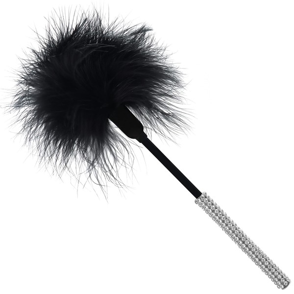 Mason and Chase Black Duster Small Feathers - 28 cm - Scratch-Resistant Duster Head - For Home and Office - For Cleaning High Ceilings, Cobwebs, Fans, Blinds and Windows