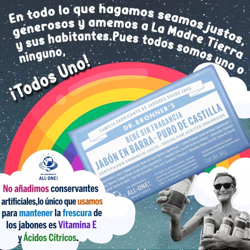 Dr. Bronners Jabon De Castilla En Barra Dr Bronner's Baby