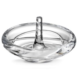 Lenox Porta Anillos Adorn de Cristal, Diseño de Cintas Entrelazadas, 9 x 5 cm, Ideal como Regalo