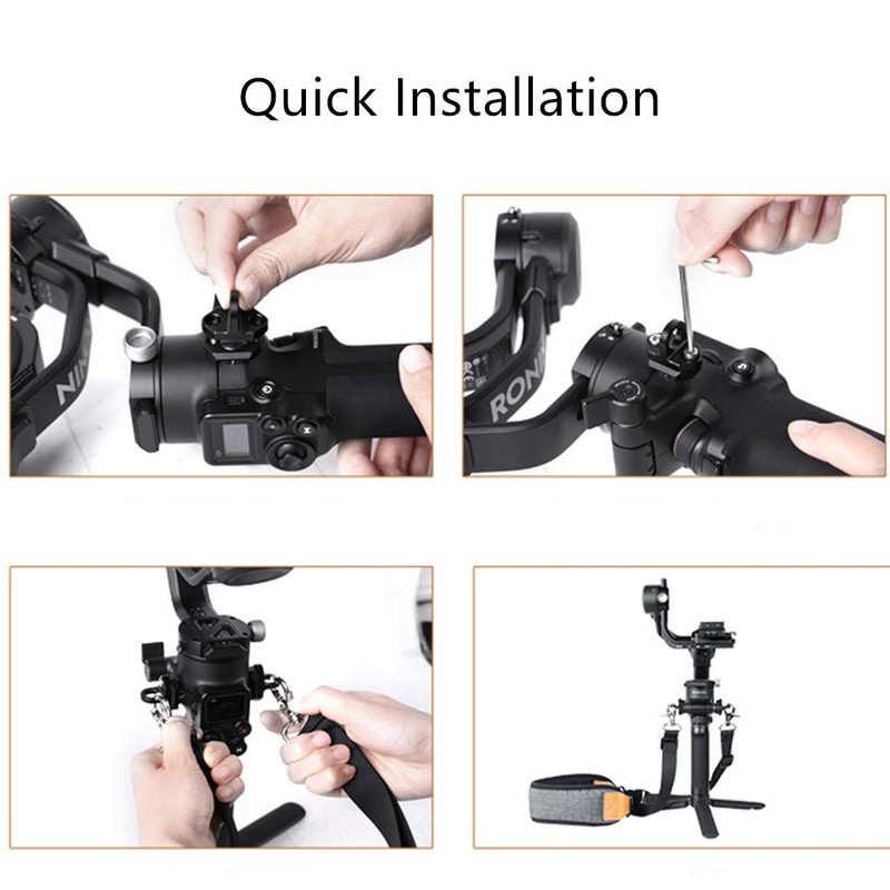 Hensych Dual Metal Hook Strap Stress Reliever Shoulder Belt Lanyard