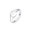 Amberta Solid 925 Sterling Silver Signet Ring for Women |