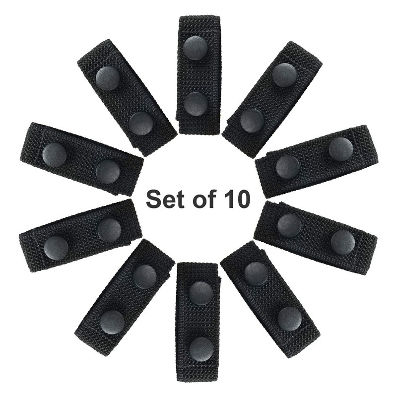 SANNIX 10pcs Duty Belt Keeper Nylon Tactical Keeper with Double