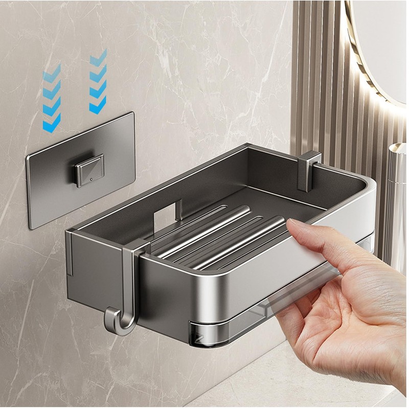 TANOVCEP No-Drill Wall Mount Soap Holder, Stainless Steel Soap Dish