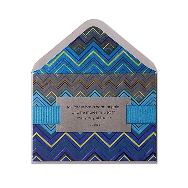 Fathers Day Card Chevron with Quote