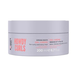 7% Natural Howdy Curls Spring Back Gel Creme, Formulado para Cabello Rizado y Ondulado, con Alga Marina y Extracto de Salvado de Trigo 200ml