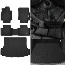 All Weather Floor Mats for 2025 Toyota Crown Signia Floor Mats & Trunk Mat for Toyota Crown Signia Cargo Mat Accessories Guard Odorless Anti-Slip Floor Liner