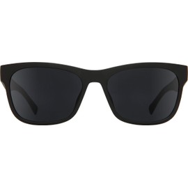 SPY OPTIC Sun Downer, Square Sunglasses, Color and Contrast Enhancing Lenses, Matte Black - Gray Lenses