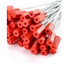 QWORK Steel Security Cable Wire Seals, Anti-Tamper Security Tags, Numbered,
