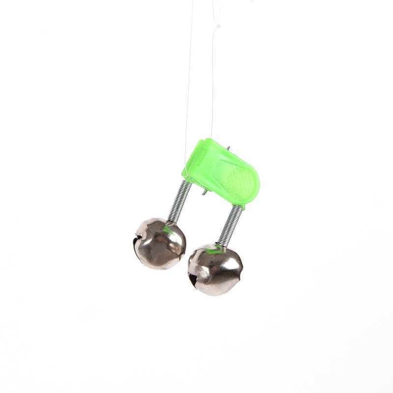 50Pcs 4.5cm Outdoor Twin Bells Ring Fishing Rod Clamp Bite