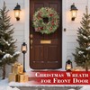 [ Timer ] 20 Inch Artificial Christmas Wreath with 30