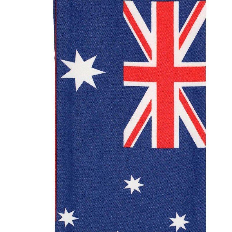 USA And Australia Flag Graduation Stole, Satin Embroidery Graduation Sash