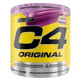Cellucor Cellucor C4 Original Pre Workout Powder - Sugar Free Preworkout Energy for Men & Women - 150mg Caffeine, Beta Alanine, Creatine - Grape Popsicle, 30 Servings