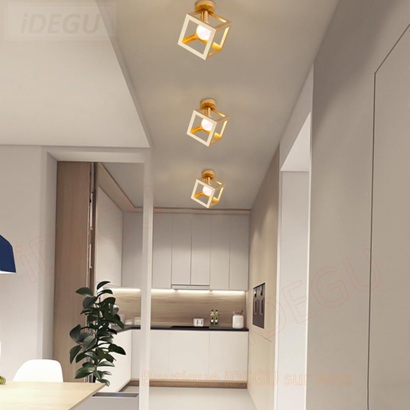 iDEGU Retro Ceiling Light in Geometric Design, Modern Ceiling Light