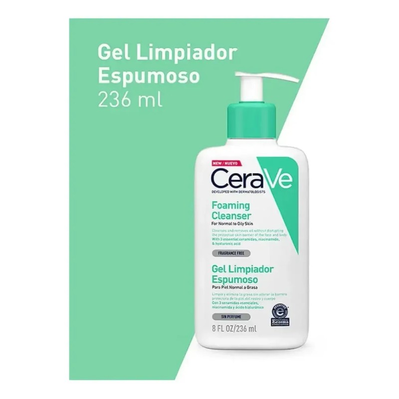 Cerave Foaming Facial Cleanser 236ml Momento De Aplicación Día/noche Tipo