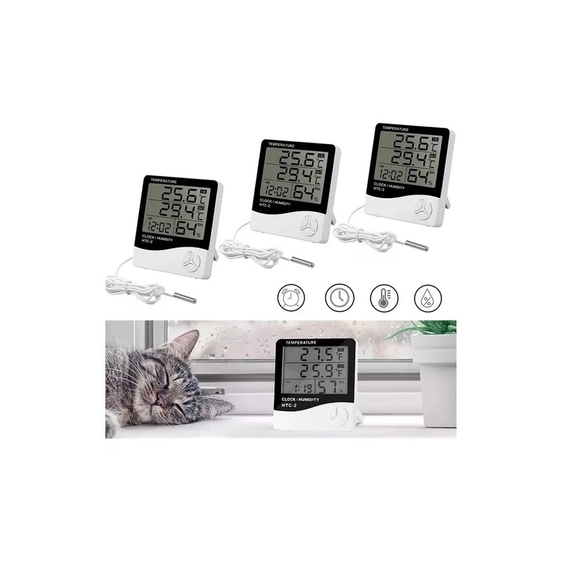4pcs Higrometro Digital Termometro Htc-2 Medidor De Humedad