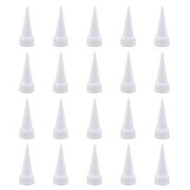 DGZZI 20PCS 48x19mm Applicator Tip Cap White Plastic Glue Cap Matching Nozzle Glue Dispenser Tip for E6000 Hand Glue Adhesive Tube