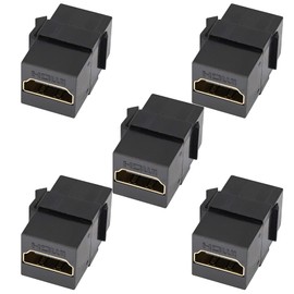 tunghey HDMI Keystone Jack, 4K HDMI Female to Female Adapter HDMI Coupler Snap-in for Keystone Wall Plate (5Pack)