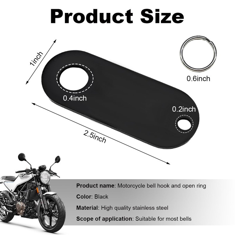 KVAEY Motorcycle Bell Hanger, Good Luck Riding Motor Hanger with