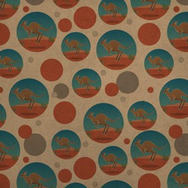 GRAPHICS & MORE Kangaroo Hopping in the Australian Outback Premium Kraft Gift Wrap Wrapping Paper Roll