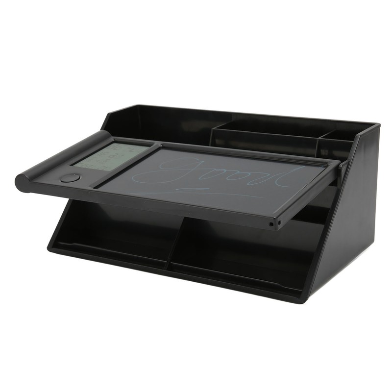 Multifunctional Electronic Calendar Desktop Storage Box with LCD Writing Pad