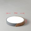 LuFun Dimmable Ceiling Lights,24W Grey Round Modern Wood Flush Mount