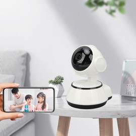 Yunseity Cámara de Seguridad para Interiores, Cámara de Seguridad Inteligente WiFi 1080P para Cámara de Seguridad para el Hogar con Visión Nocturna, Detección de Movimiento,