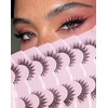 Wispy Natural False Eyelashes Flared Fluffy Fake Lashes M-9