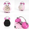Meyaus 3in Small Owl Twin Bell Loud Metal Alarm Clock