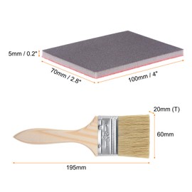 HARFINGTON 11pcs Sanding Sponges 2500 Grit 3" x 4" Reusable & Washable Sanding Sponges Pads, Wet Dry Flexible Hand Sand Block for Wood Drywall Metal Furniture Polishing, with 2.5" Paint Brush