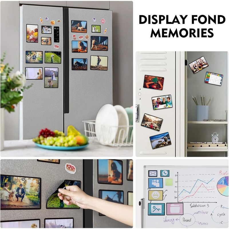 Magnetic Picture Frame, Magnetic Photo Frames for Refrigerator 4x6 inch,