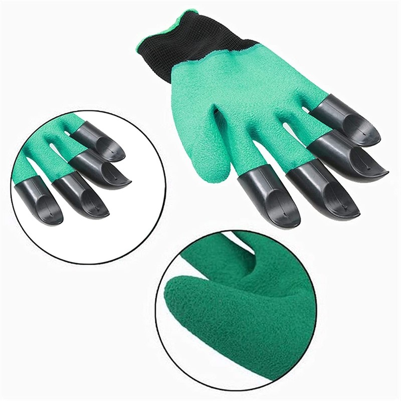 4/8 Hand Claw ABS Plastic Garden Rubber Gloves Gardening Digging