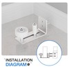 WINSOON Sliding Barn Door Floor Guide Brushed Nickel, Bottom Adjustable