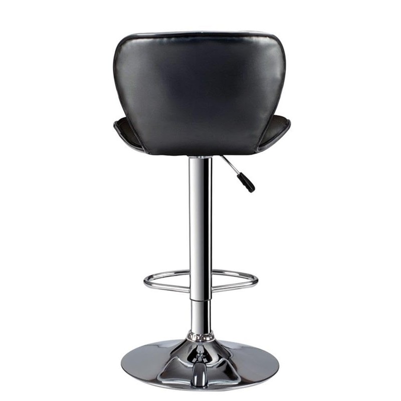 Poundex Bobkona Riggan Set of Two Adjustable PU bar Stool