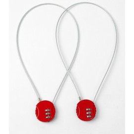 Lock Security Anti-Theft Password Lock (2-Piece Set) Red) DP61943